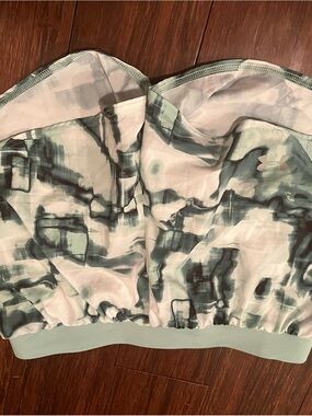 Nike Women's Mint and White Tie-Dye Athletic Shorts